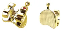 Metallisches Material goldene kieferorthopädische Bracket