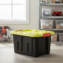 12gallon PP Yığılabilir Plastik Depolama Kabı, Dayanıklı Depolama Kutusu
