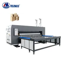 Mesin Cetak Flexo Dua Warna dengan Slotter Die Cutter dengan Penggerak Rantai