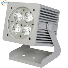 ไฟพาร์ LED กันน้ำแบบชาร์จไฟได้จากอลูมิเนียมสีขาว