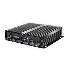 인텔 코어 I3 I5 I7 산업용 박스 컴퓨터 임베디드 PC 8 COM RS232 RS485 듀얼 LAN 팬리스 미니 PC