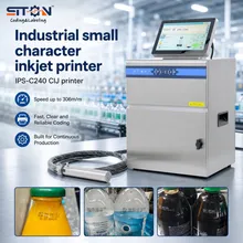 IPS-C240 Mesin Pencetakan Kode Tinta Inkjet Berkelanjutan untuk Pencetakan Kontras Tinggi pada Plastik Gelap, Kabel, Komponen Karet, dan Produk Industri