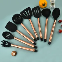 ชุดซิลิโคนแบบกำหนดเอง 6-Piece สีโรสโกลด์ สแตนเลส สตีล อุปกรณ์ครัว