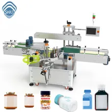 Vollautomatische Mehrseiten-Flaschenetikettiermaschine mit Datumsdrucker Hochgeschwindigkeits-Smarte-Lineare-Etikettierlinie