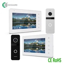 7" نظام الاتصال الداخلي بالفيديو السكني بدون مفتاح مع رمز RFID