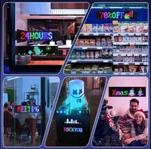 Controllo APP Bluetooth Schermo LED Flessibile Animazione Testo Scorrevole Modello Insegna LED Display