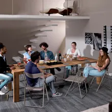 Multifunctionele Keuken Eettafel Set Uittrekbaar Vouwbaar Hedendaags Ontwerp Eettafels
