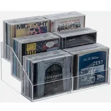 Üç Katmanlı Şeffaf Akrilik CD Rafı