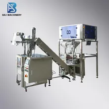 Automatische Formularfüllung Siegel Kleine verpackte Teebeutel aus Verbundpapier PLA mit Zugband Pyramidenteebeutel Verpackungsmaschine