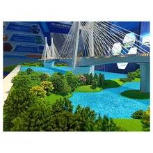 대형 3D 다리 건축 디자인 렌더링 스케일 모델