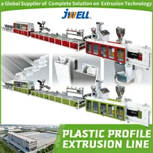 잘 창문/문/천장 PVC 프로파일 프레임 PVC 고속 프로파일 PVC 프로파일 연결 돌출 생산 라인 대용량 3 레이어 PVC 프로파일 시스템
