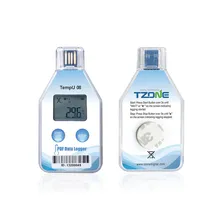 Registratore di temperatura USB per dati, registratore di temperatura per spedizioni a catena del freddo, rapporto PDF monouso