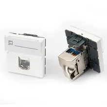 Francese Cat6 RJ45 180° Connettore Keystone UTP Senza Attrezzi Ruotabile - Modulo di Rete Francese Cat6 RJ45 180° Connettore Keystone UTP Senza Attrezzi Ruotabile - Modulo di Rete