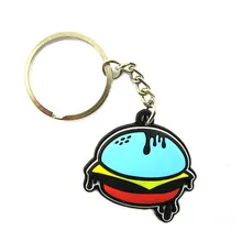 Benutzerdefinierte PVC Schlüsselanhänger Großhandel weiche Gummi Schlüsselanhänger Schlüsselring Cartoon PVC Schlüsselanhänger Hamburger Schlüsselanhänger