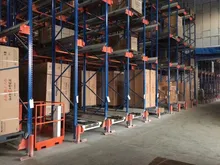 Hệ thống kệ lưu trữ tự động bằng xe đẩy pallet tùy chỉnh Hệ thống kệ pallet xe đẩy radio Hệ thống xe đẩy pallet bằng thép