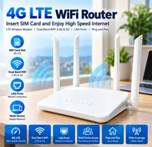 4G جهاز توجيه SIM 4G جهاز توجيه WiFi للنطاق العريض اللاسلكي LTE