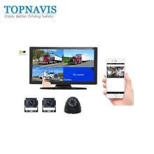 Sistema de cámara DVR de visión trasera / marcha atrás de 10,1 pulgadas 4G para camión