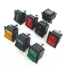 Kcd1 مفتاح صخري مقاوم للماء مع 3 ضوء LED دبوس