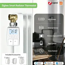 Tuya Destekli Zigbee Akıllı Radyatör Vanası Uygulama Uzaktan Kontrol Alexa ve Google Asistan ile Sesli Kontrol ile Çalışır
