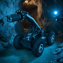 Sistema di ispezione delle tubazioni con telecamera a controllo remoto e crawler robotico