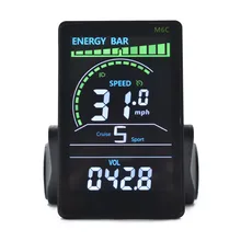 Schermo compatto per ebike per gite quotidiane con display LCD per contachilometri biciclette