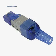 موصل إنهاء حقل محمي بدون أدوات CAT6A موصل معياري RJ45 موصل CAT6 أنثوي RJ45 موصل