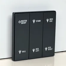 Interruttore di illuminazione a parete di colore grigio sistema di controllo intelligente