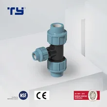 Réduction Tee PP (POM PVC CPVC plastique) Raccord de compression