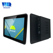 Panel táctil capacitivo impermeable montado en la pared personalizado, PC todo en uno incrustado, computadora industrial de panel táctil
