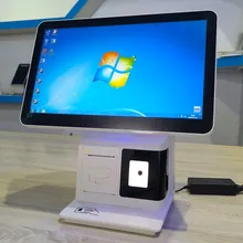 15.6 Zoll Dual-Screen POS-Maschine mit Kartenleser, QR-Code-Scanner und Drucker für Restaurant