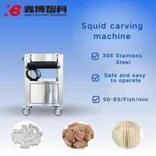 Mesin ukiran Squid yang terus-menerus membuat mesin Fillet Fillet Processing