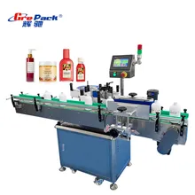 Macchina automatica per etichettatura di bottiglie rotonde e macchina per etichettatura con stampante per batch