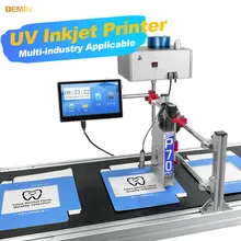 Máquina de codificação a jato de tinta piezoelétrica UV de alta resolução para impressão de embalagens com dados variáveis, códigos QR e logotipos