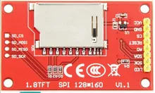 저비용 1.8 인치 TFT LCD 모듈 128X160 SPI 인터페이스 아두이노, 라즈베리 파이용