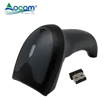 Ocbs-W233 Pemindai Kode Batang Portabel Presisi Tinggi Pembaca Kode Batang Bluetooth 2.4G Nirkabel 2D Pemindai Kode Batang untuk Sistem POS