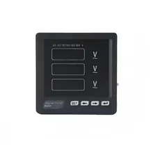 Medidor de Panel Digital Trifásico con 3 Filas de Pantalla LED Mini Voltímetro