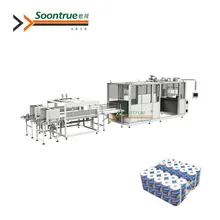 Kompakte Toilettenpapierrollen große Bündelmaschine mit Verpackungstuch Produktionslinie Verpackungsmaschinen-System