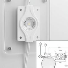 Módulo de luz LED de alta luminosidad 12V para letreros de tiendas, módulo de luz de caja de publicidad 2W 3LED módulo IP65 para caja de luz LED 12V módulo