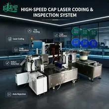 Máquina de codificación láser de alimentación por vibración automática para envasado de alimentos, máquina de clasificación de datos trazables con código en doble cara