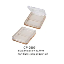 長方形のコンパクトケースに2のパンが付いています。