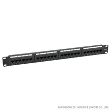 UTP CAT6 Patchpanel 24 Anschlussdose 180° Rack Ethernet Netzwerk Patchpanel 19 Zoll Server Rack