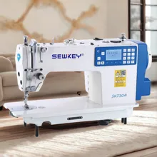 เครื่องเย็บผ้าคอมพิวเตอร์แบบล็อคสเตชแบบขั้นตอนเดียว Sk 730A