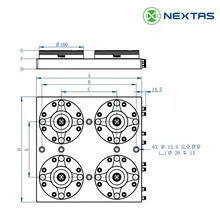 Sistema de posicionamento, sistema pneumático de troca rápida, sistema de fixação de ponto zero para máquinas CNC