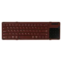 Tastiera Bluetooth portatile pieghevole a tre vie compatibile con più sistemi con tastierino numerico touch