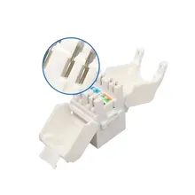 180° CAT6 네트워크 키스톤 소켓 모듈 툴 프리 UTP 네트워크 모듈
