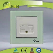 ปลั๊กผนังที่ได้รับการรับรอง CE RJ45 CAT6