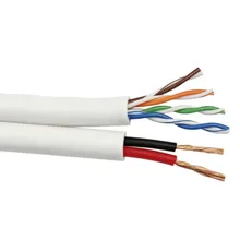 सियामीज़ संचार केबल यूटीपी Cat5e के साथ पावर केबल कैमरा मॉनिटर सिस्टम