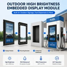 18.5 จอแสดงผล LCD แบบเปิดกรอบที่มีความสว่างสูงสำหรับการติดตั้งในอุปกรณ์ที่กำหนดเอง ซึ่งสามารถมองเห็นได้ในแสงแดด