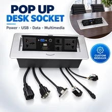 Prises de courant pop-up de cuisine avec RJ45 CAT6 module de données