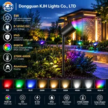 Bodeneinbau-LED-Bluetooth-Spießleuchte, RGBCW, 5CCT, austauschbares LED-Modul, Landschaftsstrahler
